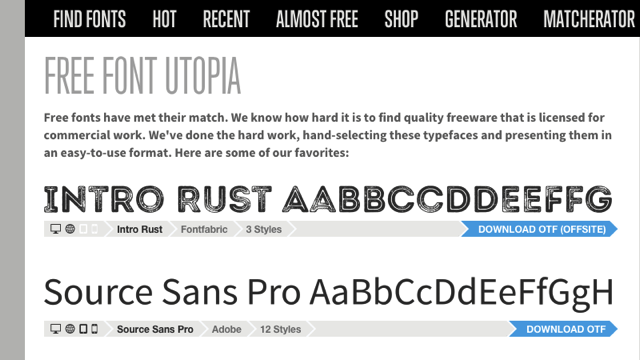 酷站两连发!可商用的矢量LOGO下载+平面最爱的27款免费字体